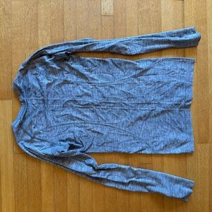 Gray Long Sleeve Top